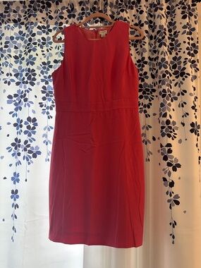 J. Crew Pink Sleeveless Midi Sheath Dress